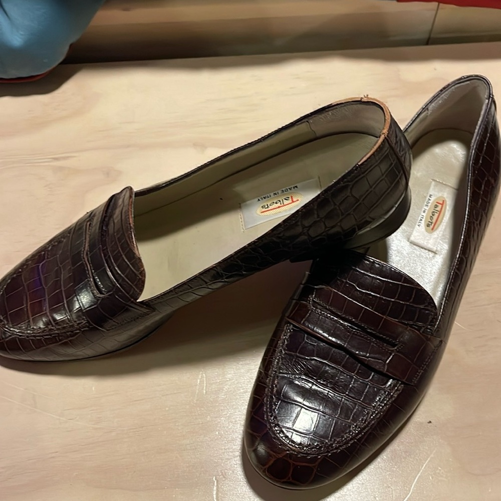 Vintage leather Talbot slides